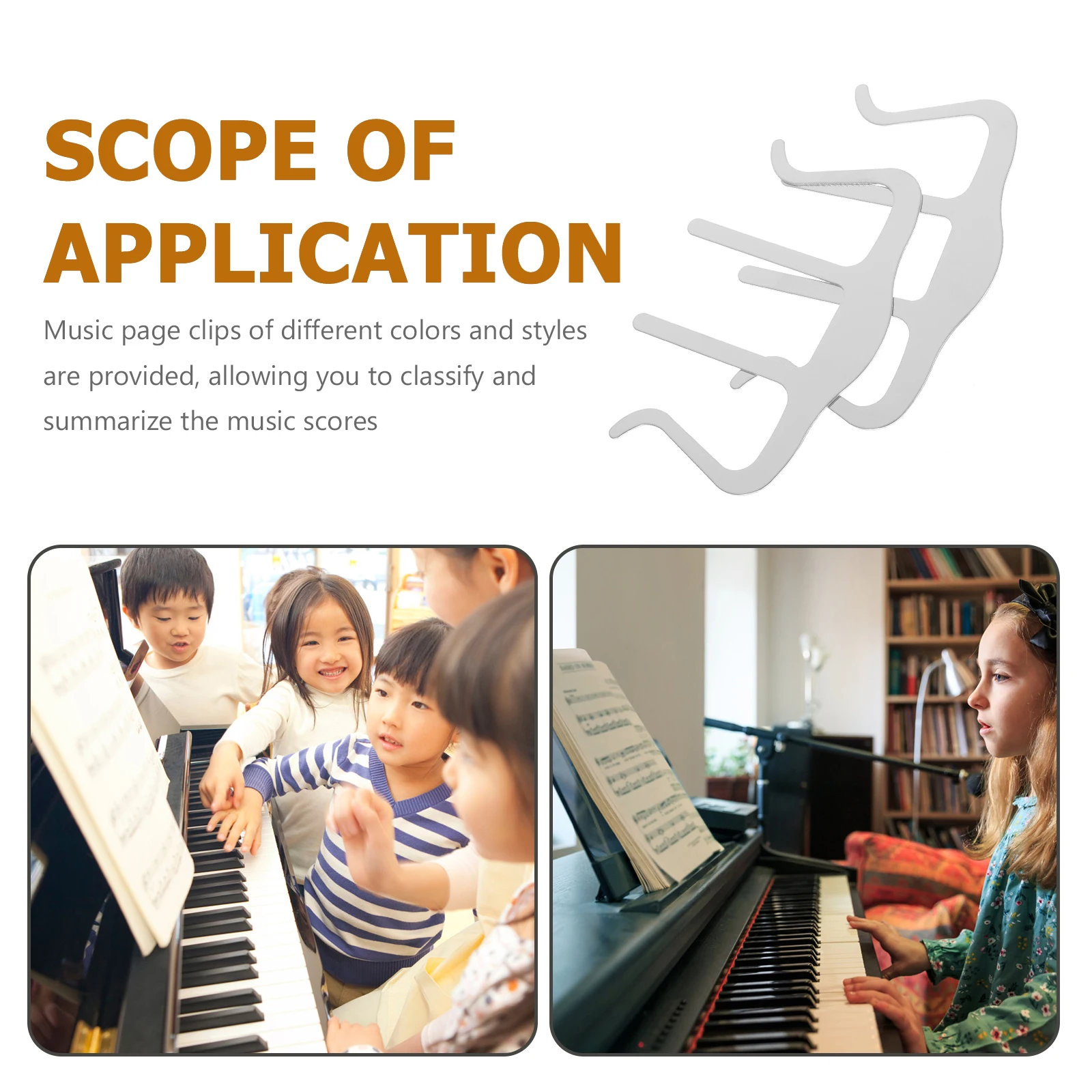 

Metal Piano Sheet Clip Sheet Music Holder For Page Small Durable Long Lasting Smooth Surface Easy Carry Clip For