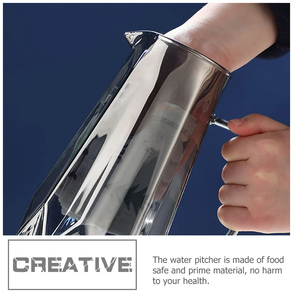

Glass Water Jug Large Capacity Tea Pitcher For Cold Water Beer Ice Tea Milk Portable Handle Household Carafe