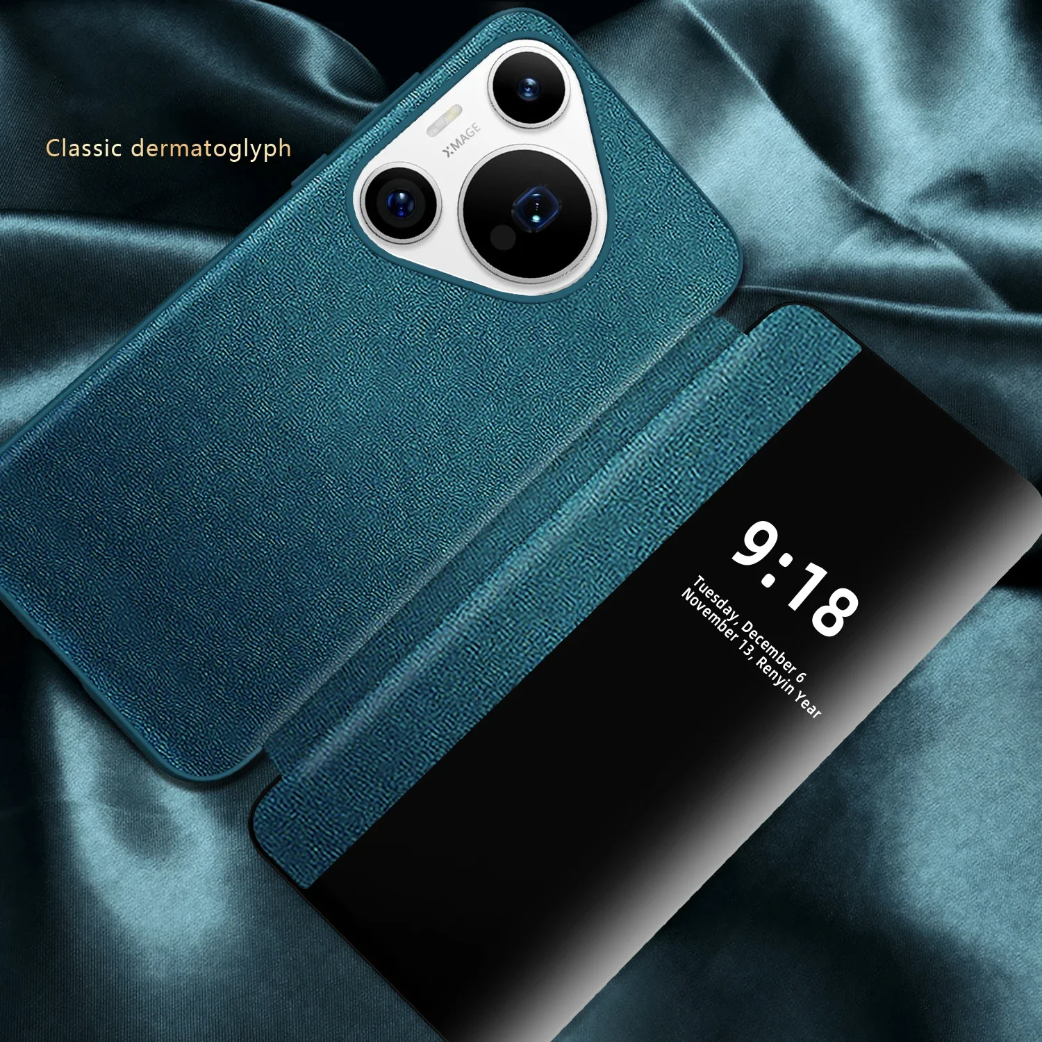 For Huawei Pura P70 P80 PRO+Flip Case PU Leather Window View Book Full Cover For Pura P70 Ultra P60 Pro p50 p40 p30 Phone Bags