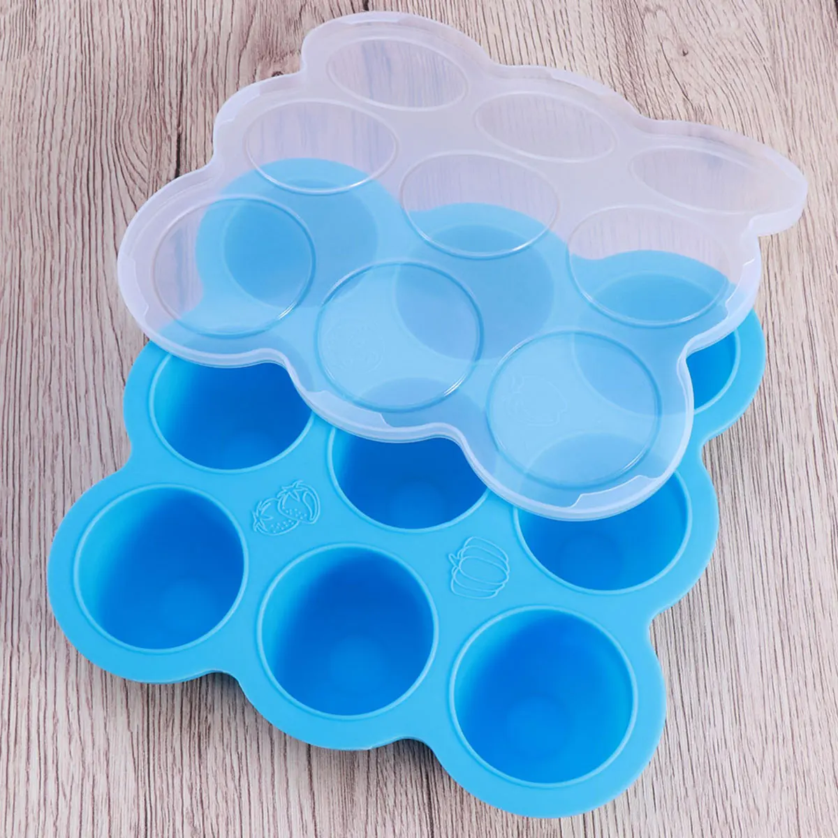 

Safety Silicone Baby Food Container 9 Lattice Storage Box Freezer Crisper Airtight Leakproof Watertight Clear Lid For Infant