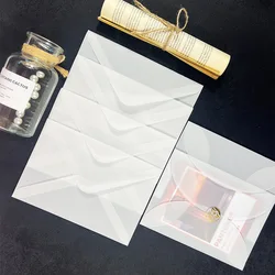 50pcs/lot Translucent Envelopes for Wedding Invitation DIY Postcard Card Sulfuric Acid Paper Envelope Business Gift Packing