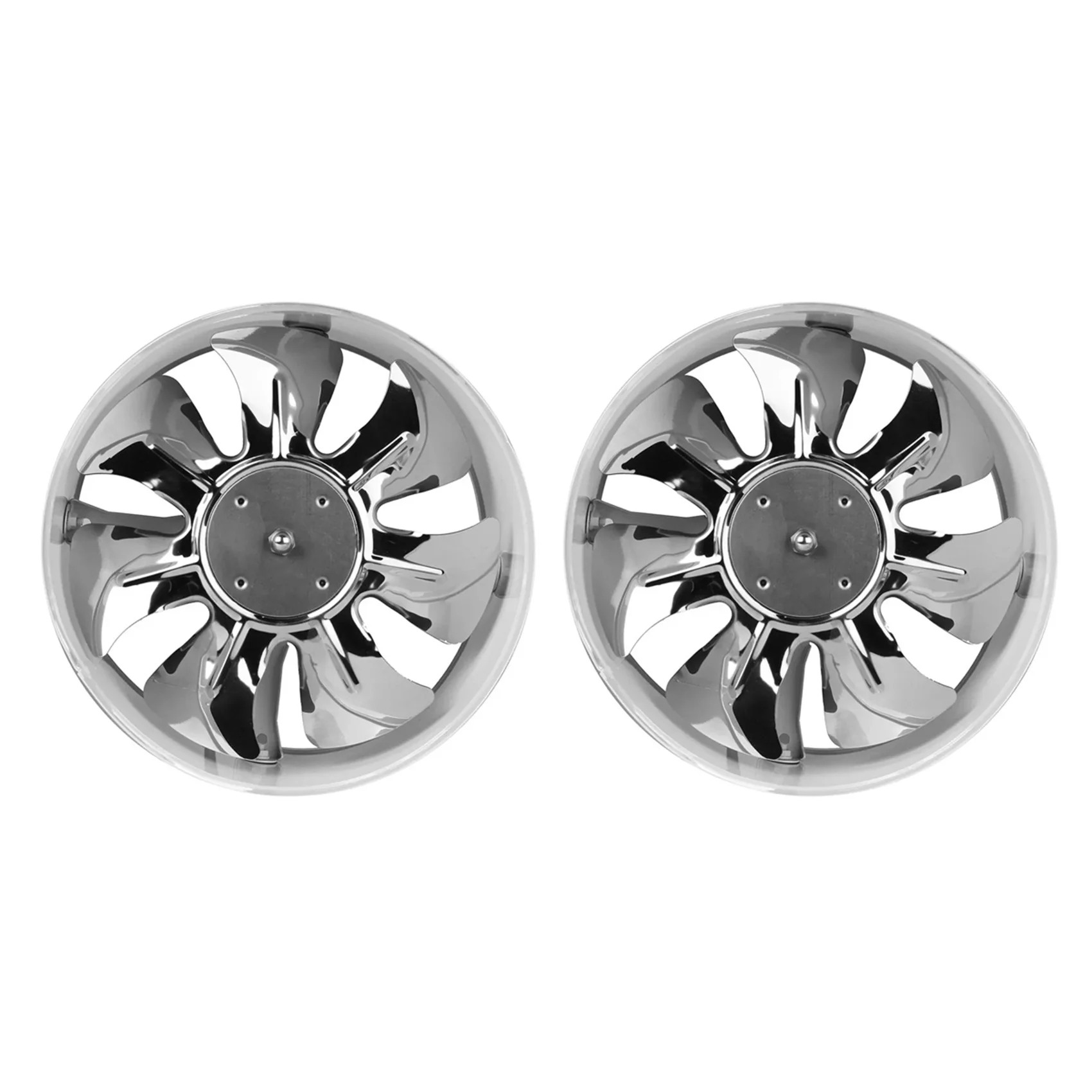 ABNG 2X 220V พัดลมอินไลน์ Booster Exhaust Blower Air Cooling Vent สีขาว - 4 นิ้ว