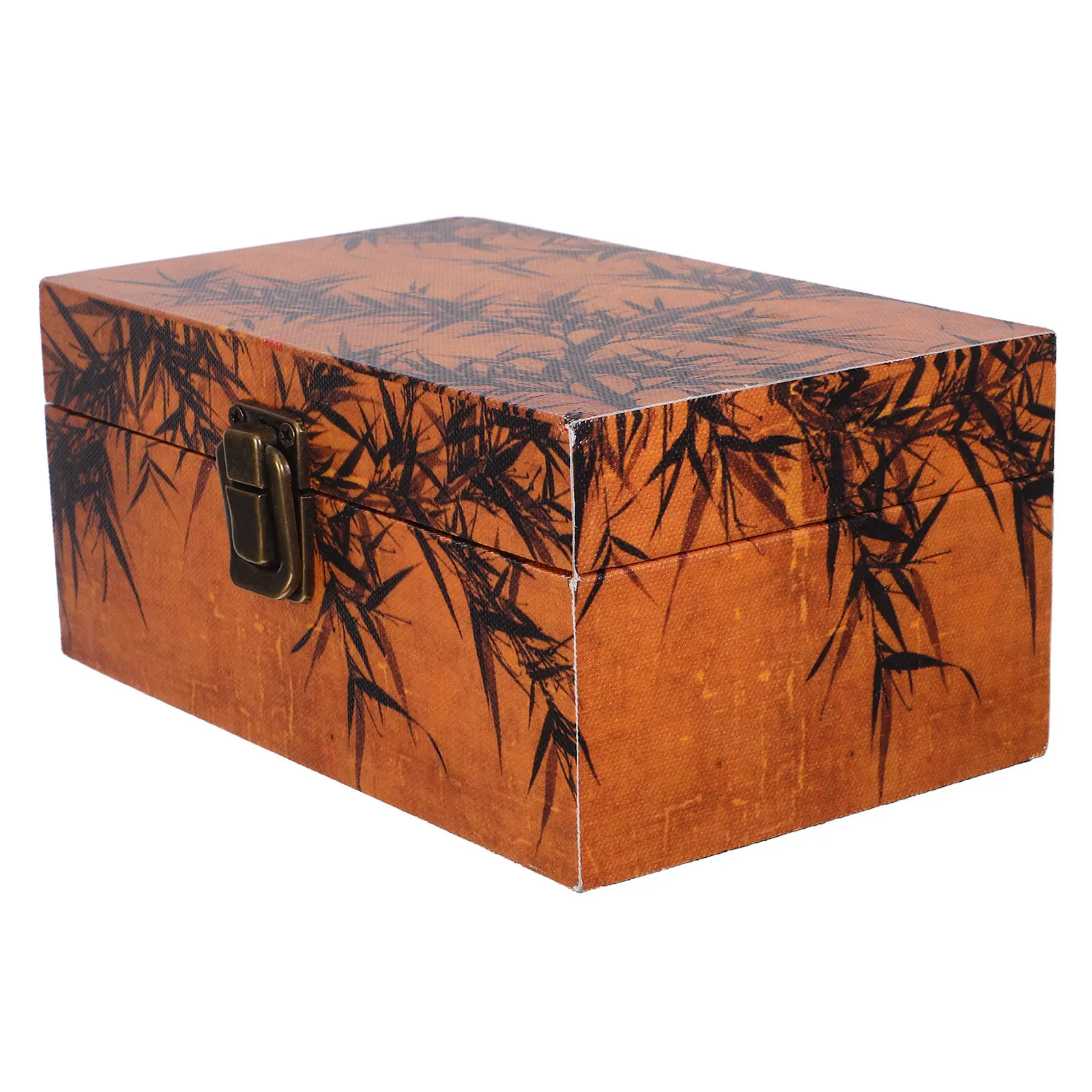 

Wooden Vintage Jewelry Organizer Box Retro Treasure Chest Desktop Storage Case for Necklace Earring Trinket Bedroom Vanity Use