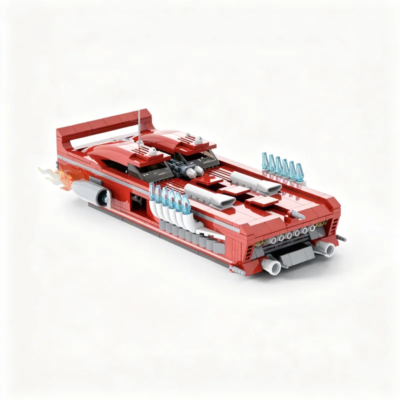 696 pièces MOC Flameblaster Speeder Creator, Blocs de Construction, Jouet d'Architecture, Cadeaux de Noël, Briques Éducatives pour Enfants, Création DIY
