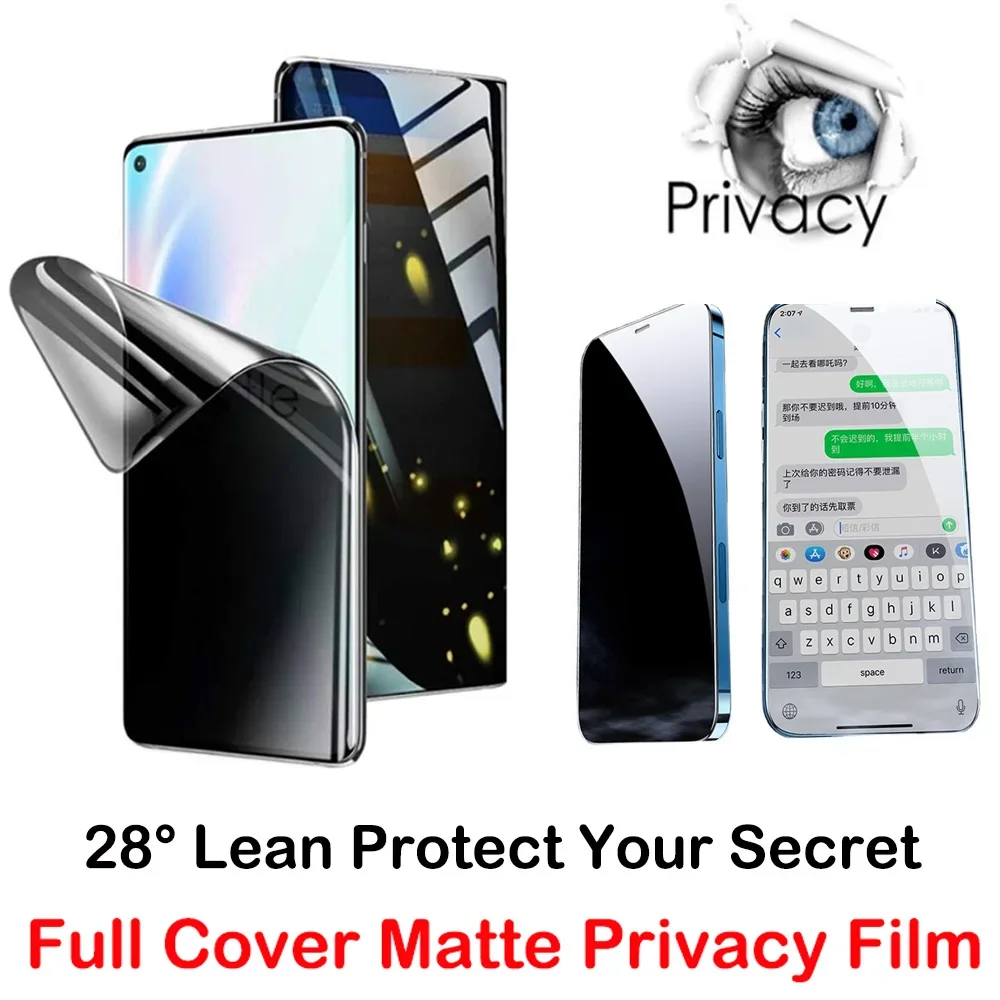 

Matte Anti Spy Privacy Hydrogel Film For Xiaomi Redmi 9 9A 9C 8 Note 7 10X 5G Mi 10 Pro Note 10 CC9E CC9 Pro Auto Repair Guard