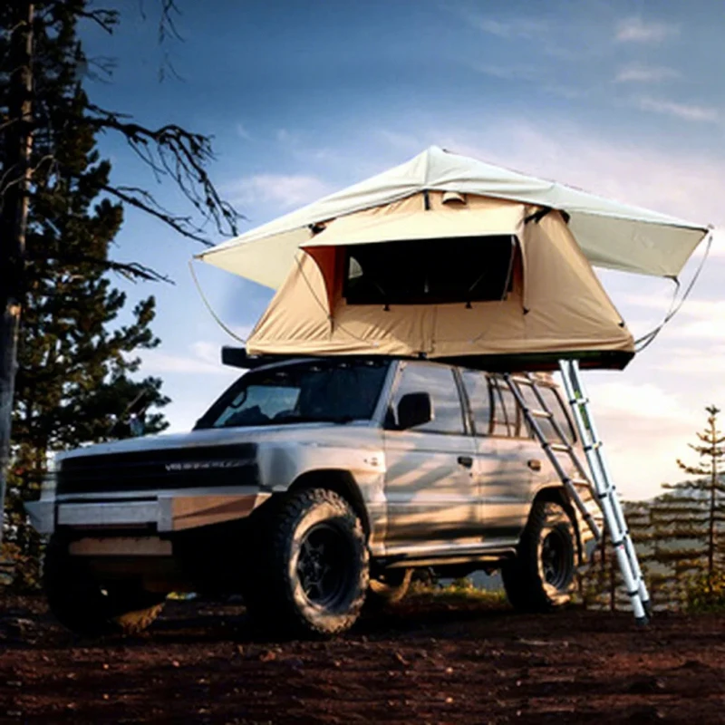 Four-Season Double-Layer Ox Cloth 2000-3000mm Waterproof Car Cover with Soft-Top Folding Design for Camping & Outdoor Use