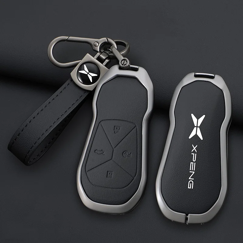 Zinc Alloy Car  Key Case Cover For Xiaopeng xpeng p7 p7i p5 g3 g3i g9 g6 22-23  Key Housing Package Car Accessories