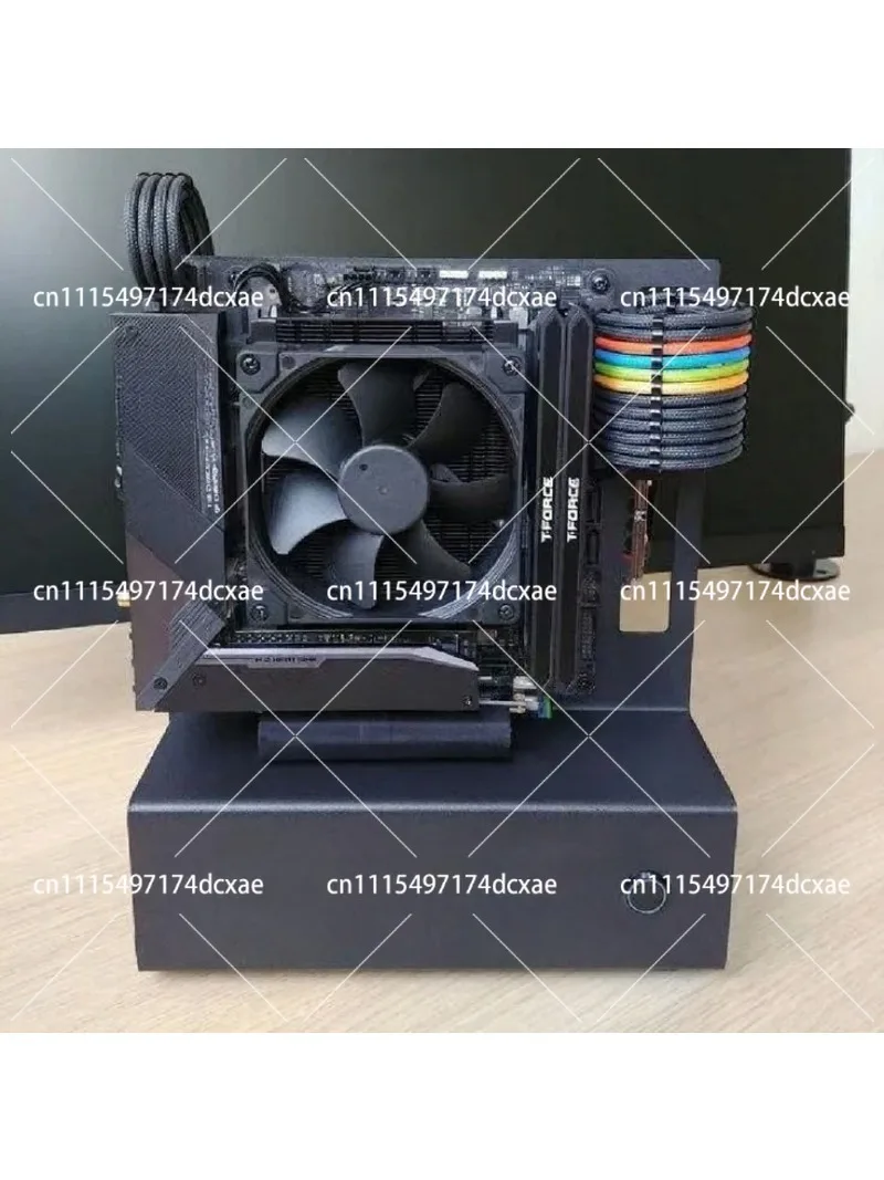 Mini ITX Open Frame Chassis, Portable PC Case, High Aesthetic Empty Computer Case for DIY Build