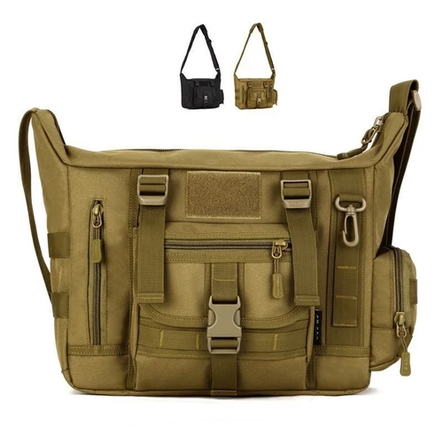 Bolso de hombro para ordenador portátil de 14 pulgadas, bolsos deportivos para hombre, mochila individual táctica para hombre, bolso de mensajero Molle para documentos A4