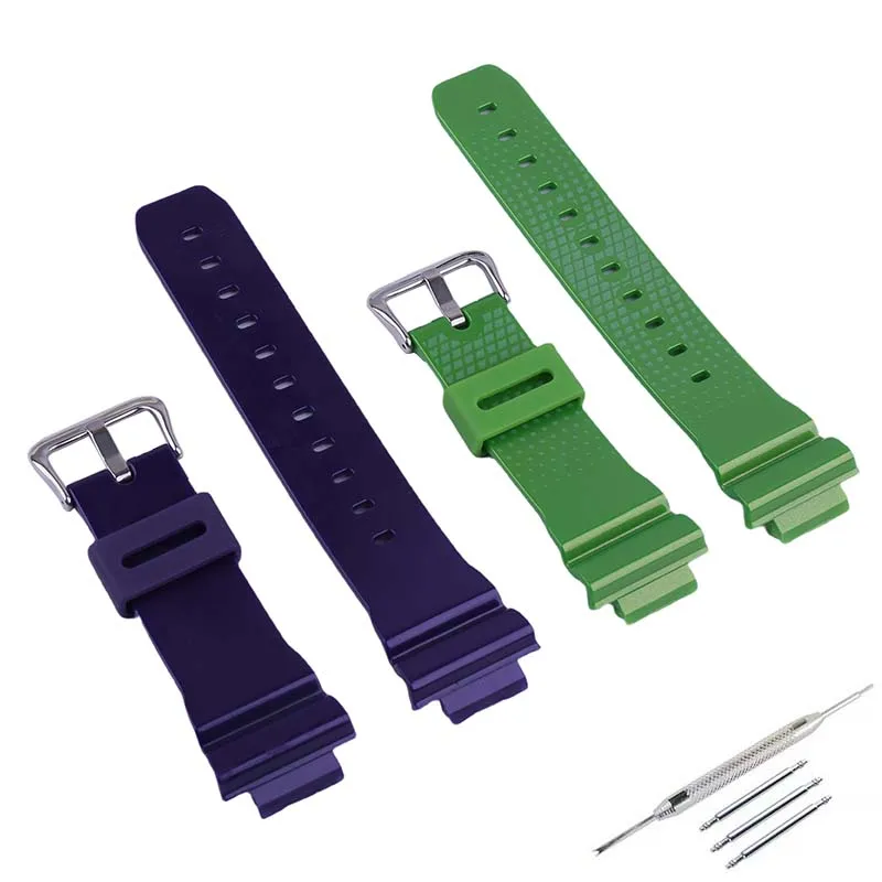 إكسسوارات الساعة متوافقة مع سوار ساعة كاسيو DW5600 5610 DW6900 GW6900 اللامع بزيت اللؤلؤ وسوار معصم مقاوم للماء 16 ملم