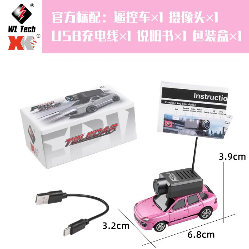 

WLtoys Оригинальный радиоуправляемый автомобиль в масштабе 1:64 с видеокамерой 2K 2,4G WiFi FPV Обзор VR Функция Мини-автомобиль с дистанционным управлением для детей 14+