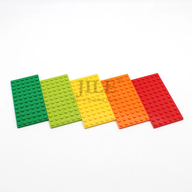 6pcs MOC Plate 6x12 Thin Figures Bricks DIY Building Blocks Creative Size Compatible with 3028 Assembles Particles Toys Gifts