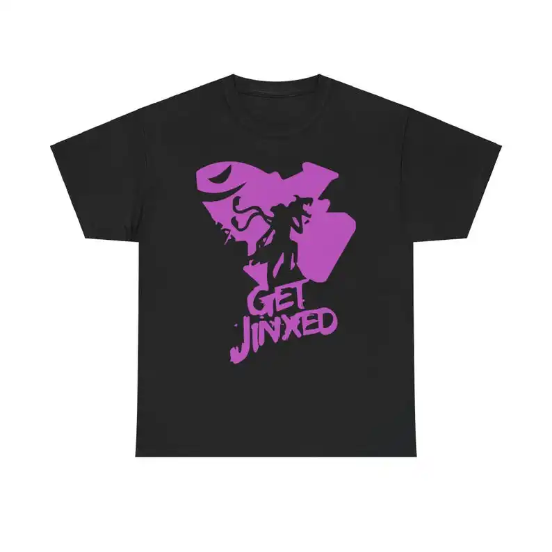 Jinx Arcane T-Shirt Japanese Anime Cartoon  Black All Size 100 Cotton