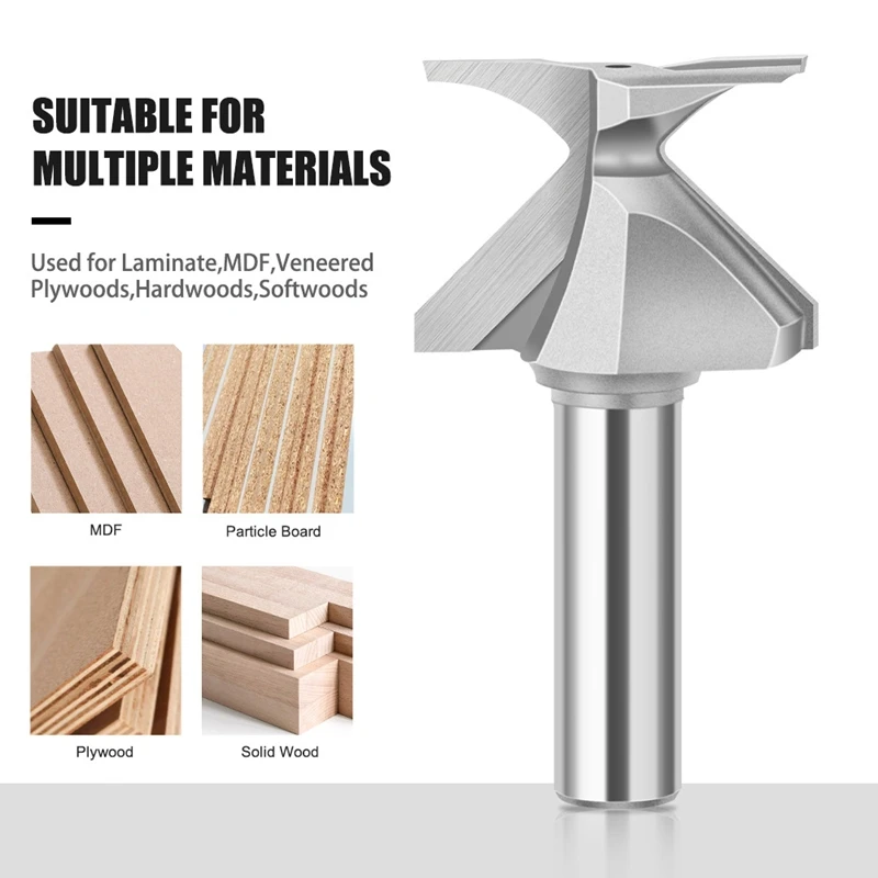 1/2 بوصة عرقوب قوس الانحناء قاطعة المطحنة المتكاملة الخشب R50 بت التوجيه لقطع الطحن النجارة