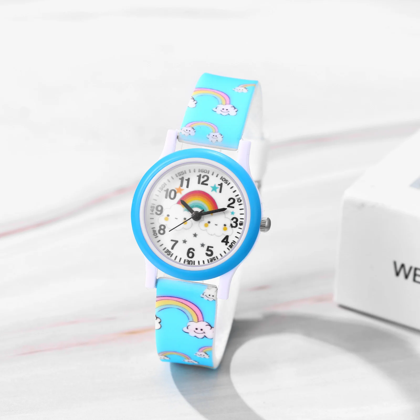 

LANCARDO Rainbow Silicone Jelly Watch Sport Digital Dial Analog Quartz Teen Boys Girls Students School Graduation Gift