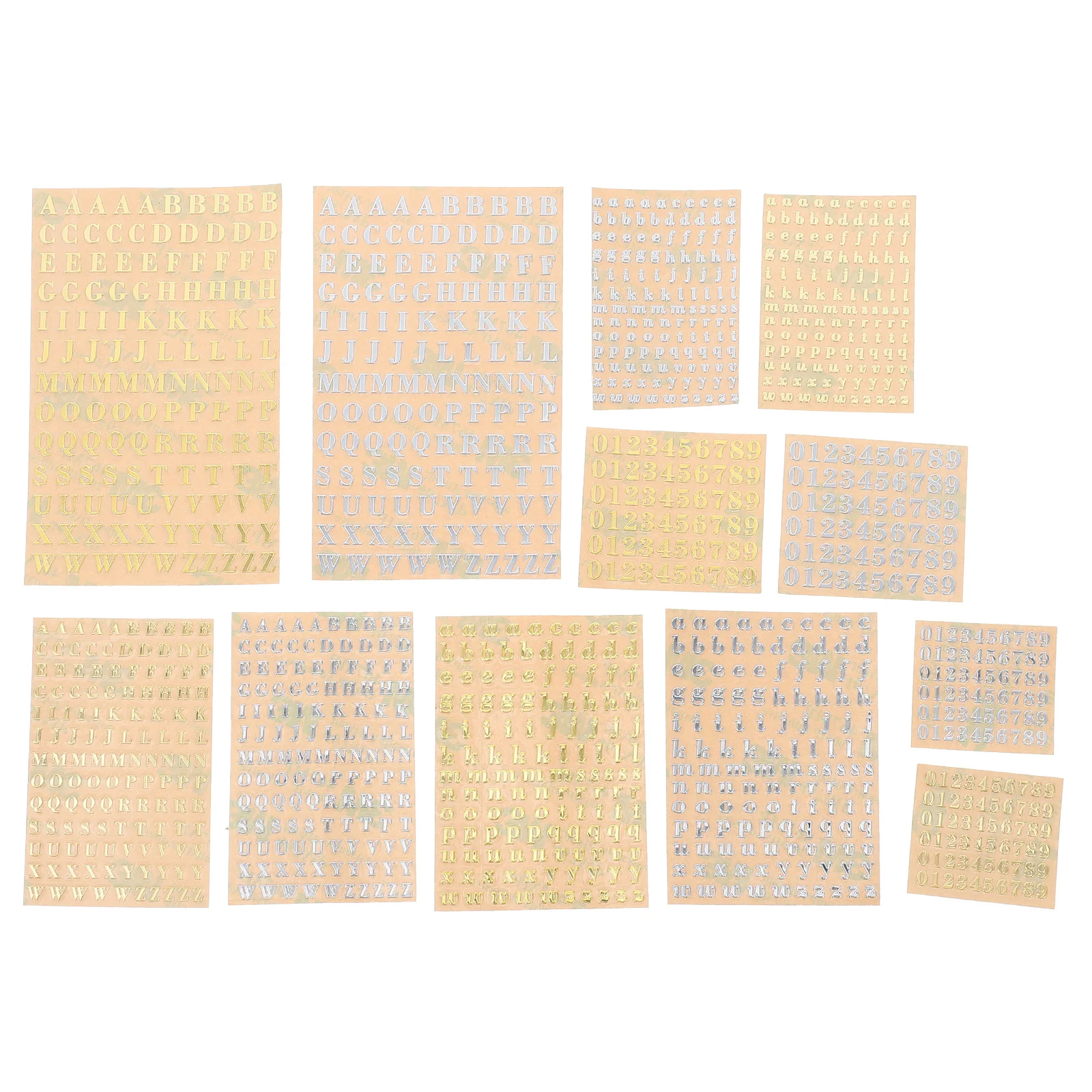 

12 Sheets Metal Letters Numbers Stickers DIY Alphabet Decal for Bottle Labels Manicure Nail Art Epoxy Resin Projects Alphabet