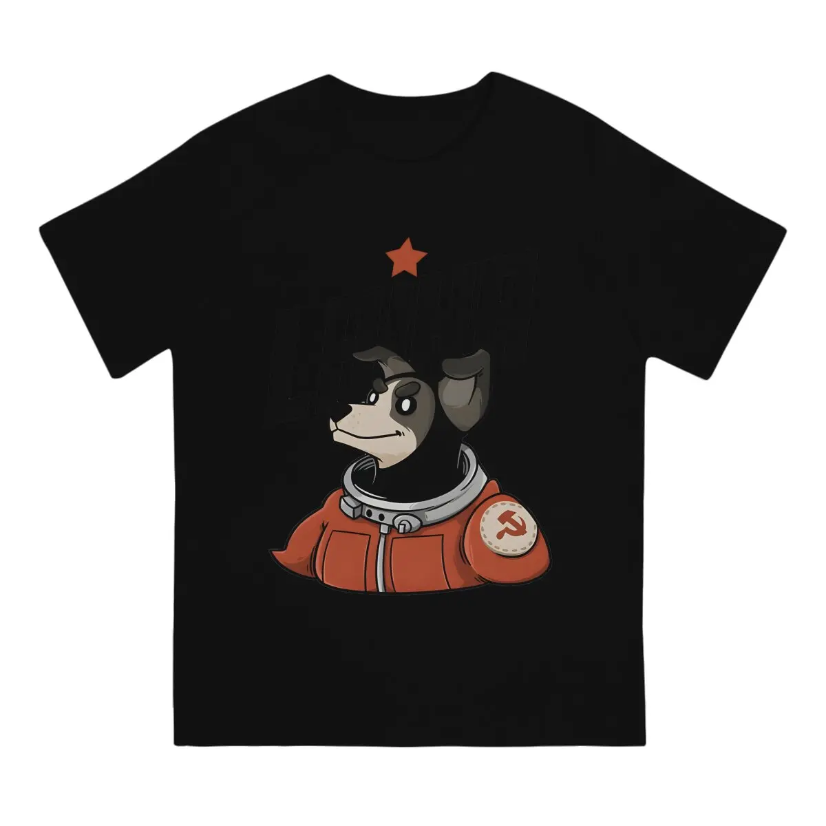 Space Dog Round Collar TShirt Laika first Space Dog Pure Cotton Classic T Shirt Man's Tops New Design Hot Sale