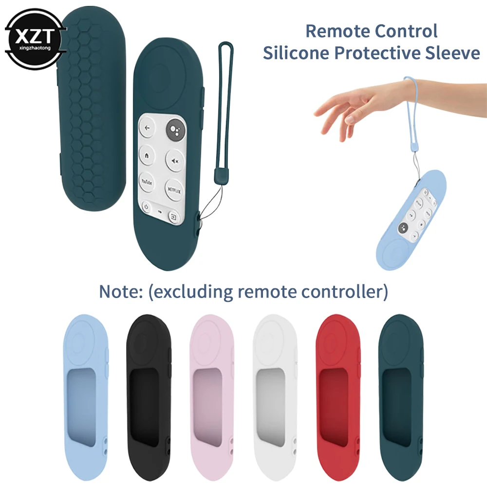 Silicone Protective Case For Chrome Cast 2020 Remote Control | Anti Slip Texture Smart TV Washable Shockproof Cover Sleeve