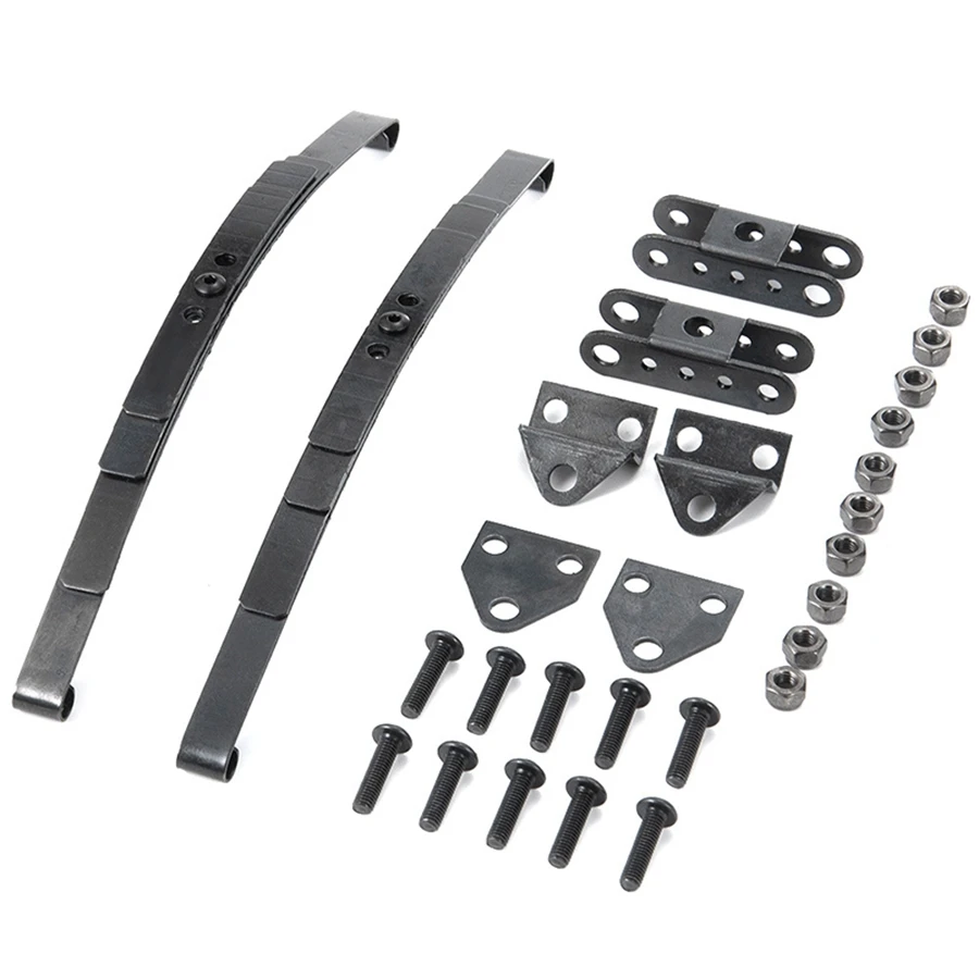 Barra de aço inoxidável com suspensão de mola de folha dura Rock Crawler 1/10 para caminhão axial D90