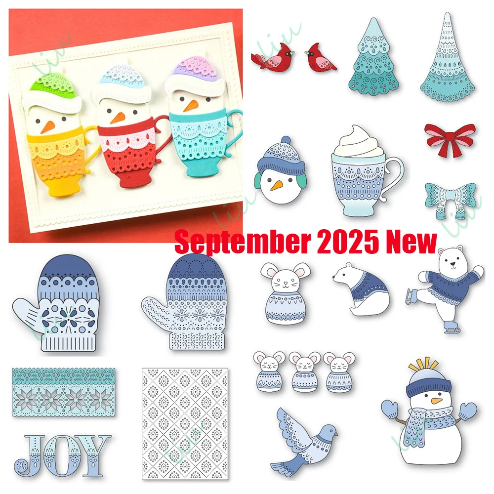 

Snowflake Border Mouse Serene Dove Snowman Metal Cutting Dies for DIY Scrapbooking Photo Album Diary Handmade 2025 September New