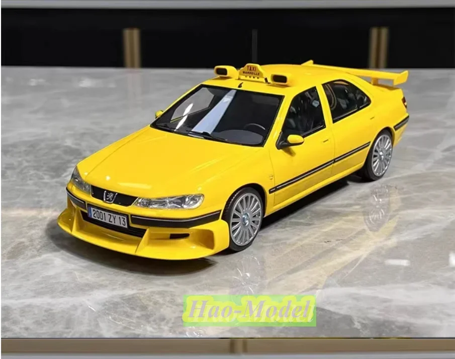 VEHICLE Art 1:18 For Peugeot 406 TAXI Resin Diecast Car Model Toys Boys Birthday Gifts Hobby Display Collection Ornaments Yellow