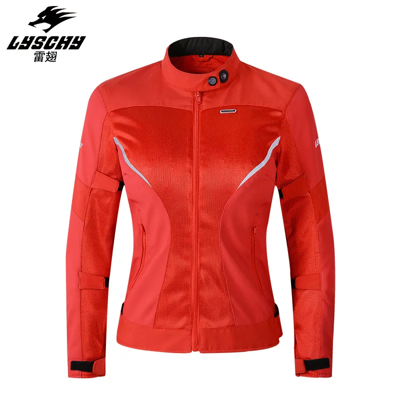 Women's Mesh Motorcycle Riding Jacket Summer Breathable Anti-fall CE Protective Ladies Biker Motorbike Gear All Season