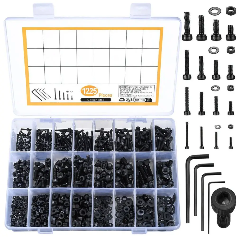 Alloy Steel Socket Cap Screw Nut Assortment Kit Durable DIN912 Fasteners For Professional Furniture And Machine Repair