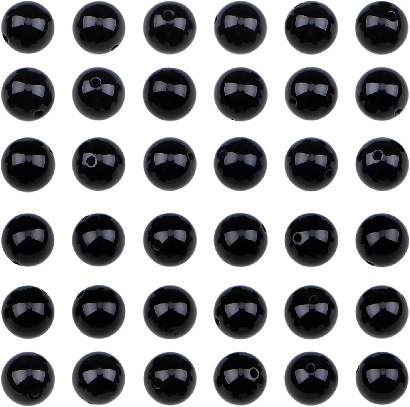 6mm 300pcsBlack Doll Eye Beads Bears Teddy Puppets Decoys Sewing Arts Crafts Eyes Loose Spacer Beads for Making Earring Necklace