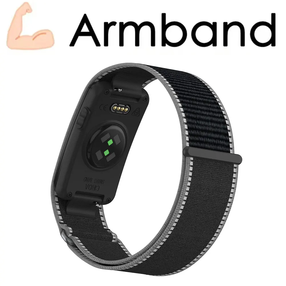 Nylon-Bizeps-Armband für Garmin CIRQA Smart Band, leicht, verstellbar, atmungsaktiv, Sport-Ersatzarmband für Garmin CIRQA