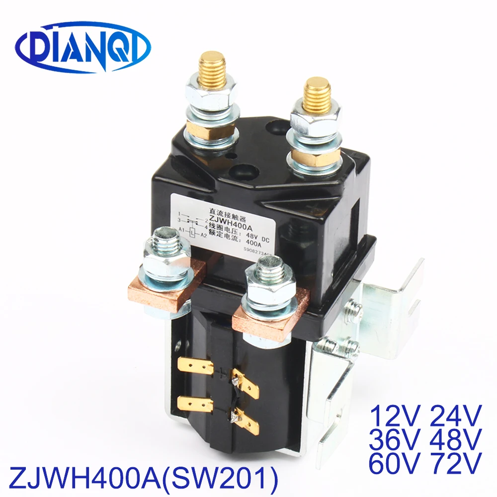 SW201 1NO+1NC 12V 24V 36V 48V 60V 72V 400A DC Contactor ZJWH400A for forklift handling drawing wehicle car PUMP MOTOR