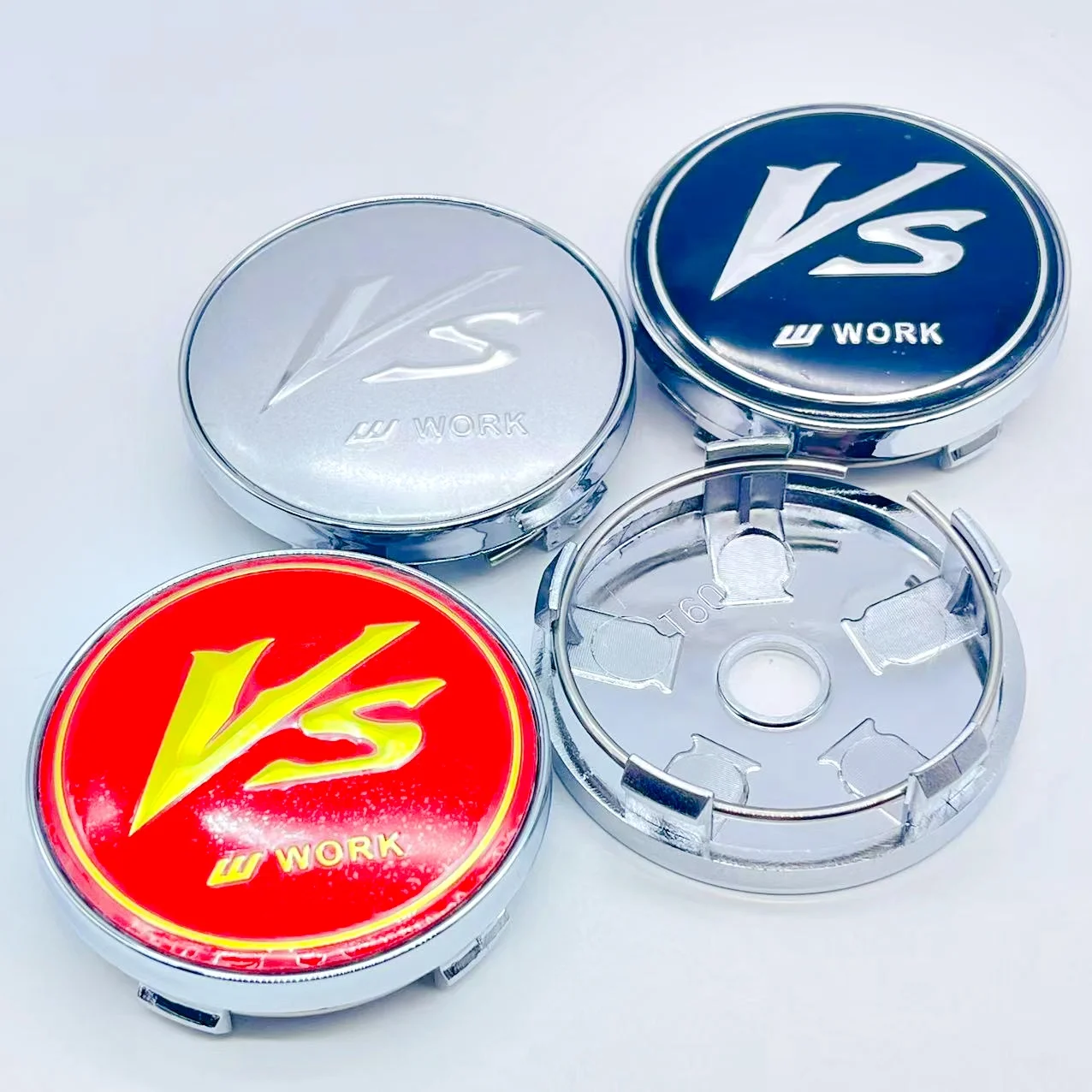 4PCS / Set High Quality 56mm 60mm Car Wheel Hub Cover Center Caps for 56mm VS W Work Racing Styling Badge Emblem Accessories