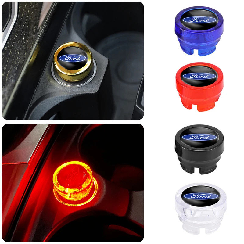 Cubierta protectora para encendedor de cigarrillos de coche, tapón antipolvo, accesorios interiores para Ford Focus Fiesta Puma Ranger Kuga MK7 MAX