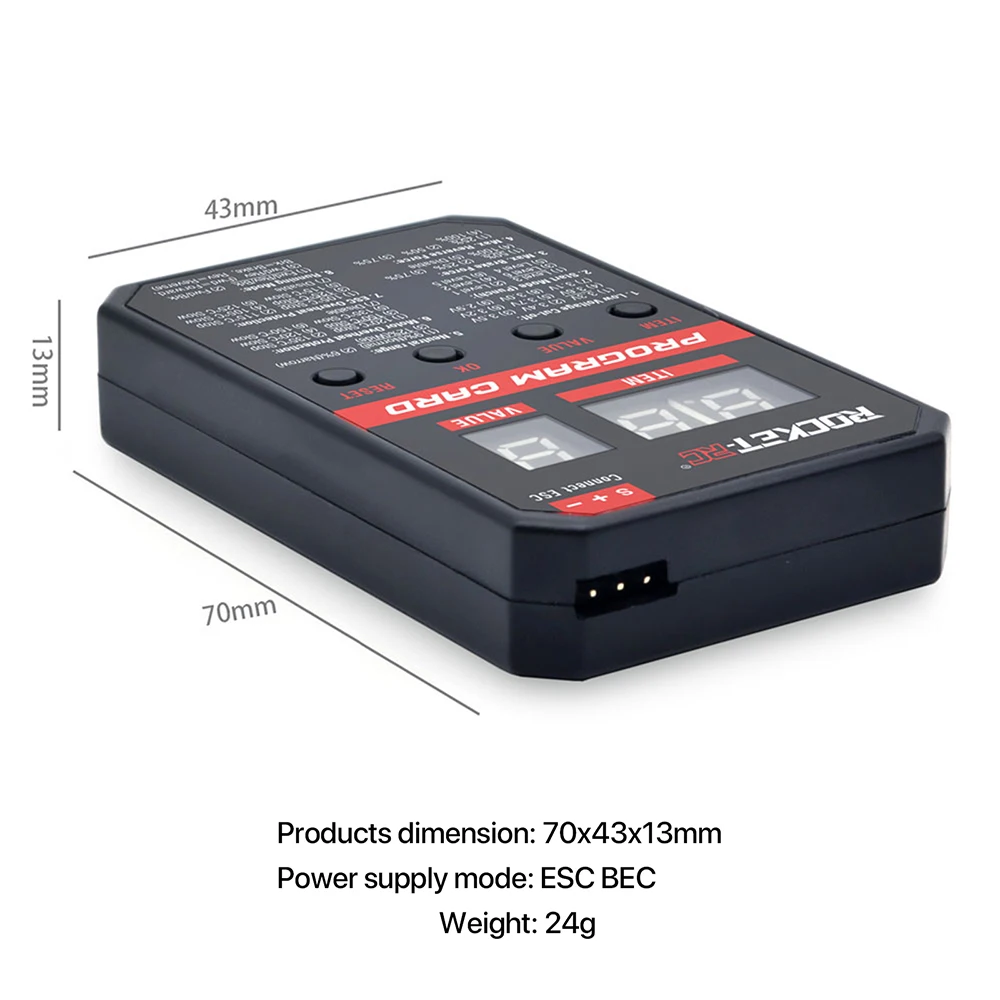 RC Car Programming Card Supersonic LED Programming Card for RC Car 45A/60A/80A/120A/150A Brushless ESC