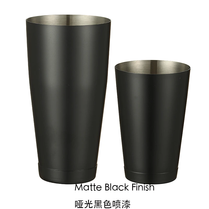 Stainless Steel Boston Shaker Bar Shaker with Different Surface Finish -2 Piece Cocktail Shaker, 15-Ounce and 25-Ounce