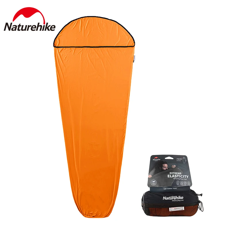 Naturehike 360g Outdoor Camping Slaapzakvoering Elastisch Draagbaar Opbergbaar Ultralicht Reizen Hotel Enkele Slaapzakvoering