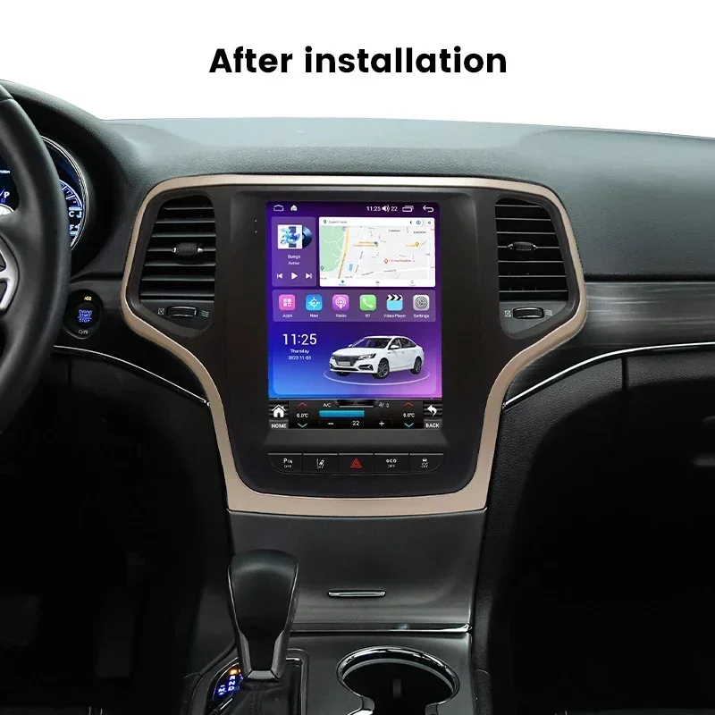 Tesla Style Screen For Jeep Grand Cherokee WK2 2014 - 2020 Car Radio Multimedia Video Player GPS Navigation Android Auto BT5.0