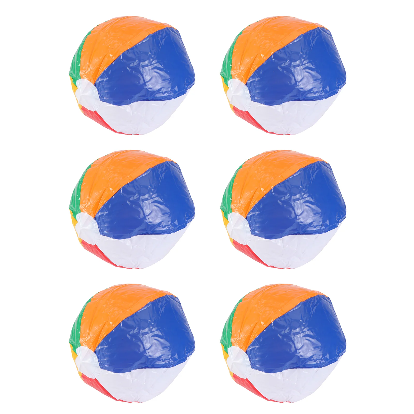 6pcs Rainbow Pack Inflatable Beach Balls Balls for Beach Swimming Pool Parties colorful beach balls