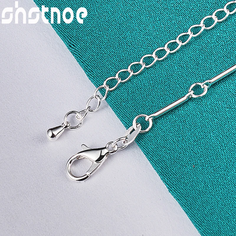 SHSTONE 925 Sterling Silver Bracelets For Women Party Wedding Christmas Fashion Jewelry Cute Gift 7 Dolphin Pendant Chain Bangle