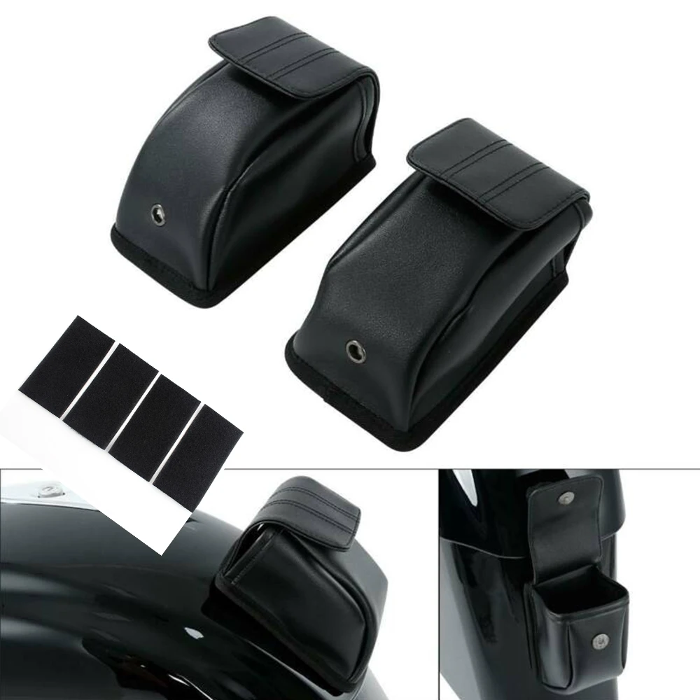 Motorcycle 1 Piar Storage Pouches PU Leather Black Fit For Honda all Goldwing and Goldwing Tour models  2018-2021 UTV