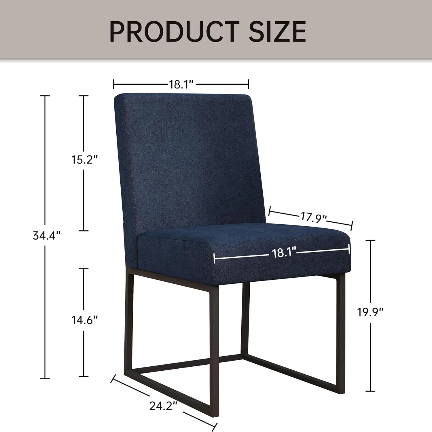 مجموعة كراسي طعام منجدة مكونة من 4 قطع، كراسي غرفة طعام حديثة، كرسي مطبخ كتان مع قاعدة معدنية سوداء لـ #2