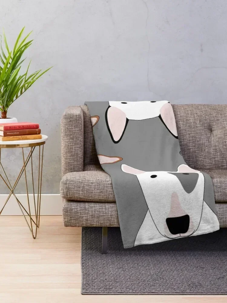 Bull Terrier Squad Throw Blanket