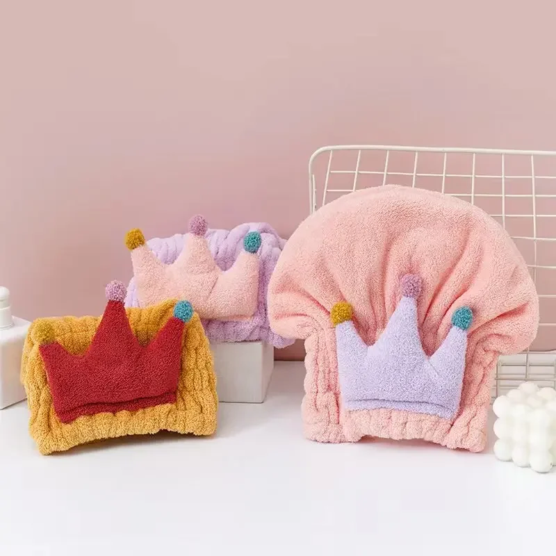 Cute Children Kids Quickly Dry Hair Wrapped Towels Dry Hair Hat Bath Hats Portable Coral Fleece Shower Cap Bath Accessories