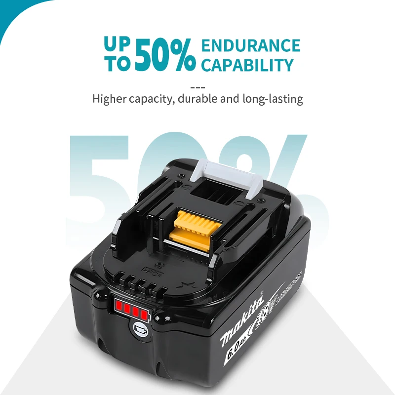 Makita battery, rechargeable 18V6.0Ah lithium battery, Makita 18V BL1840, BL1830, BL1850, BL1850B original Makita tool battery