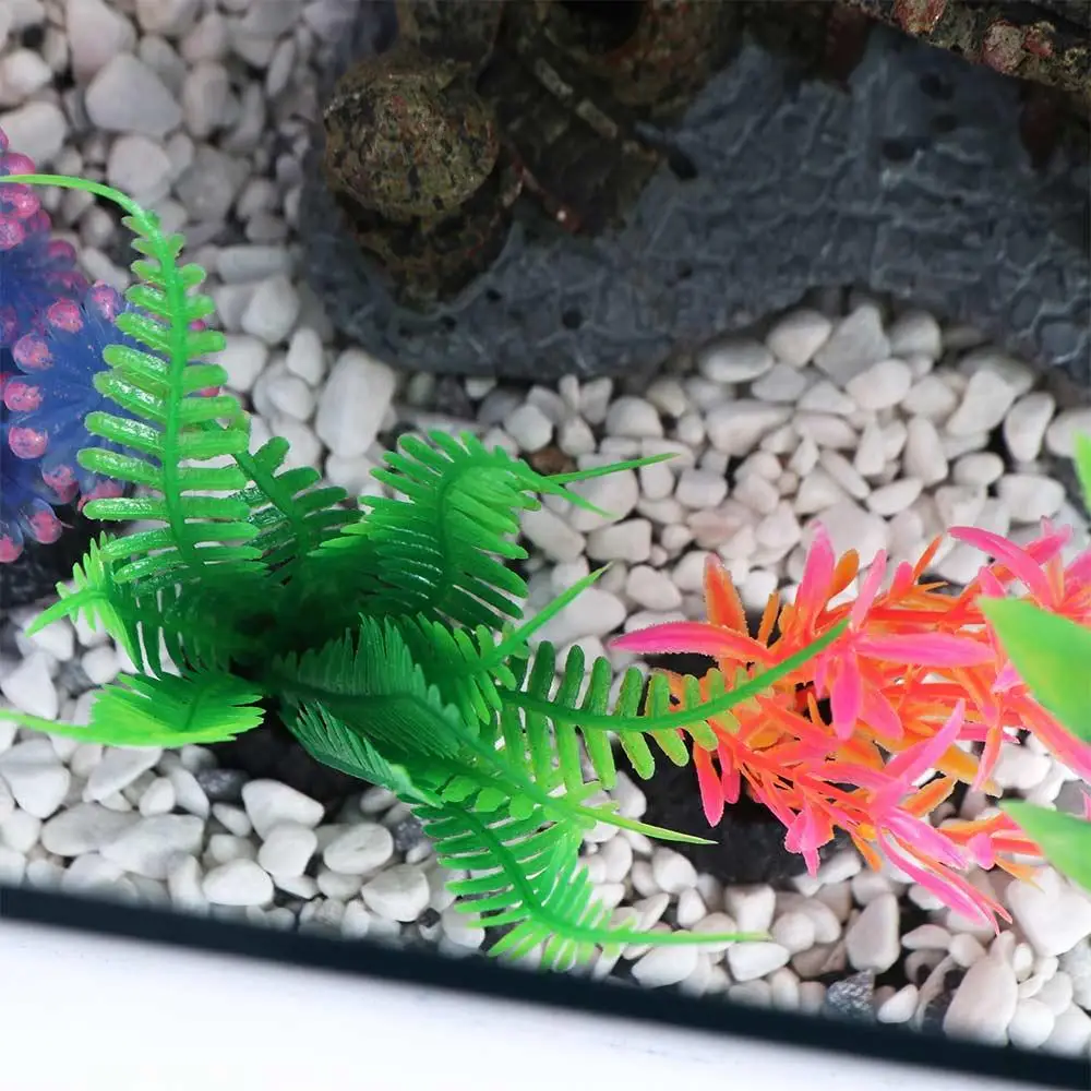 Decorative Artificial Aquatic Plants Simulation Lifelike Water Weeds Ornament Mini Plastic Fake Water Plants Home