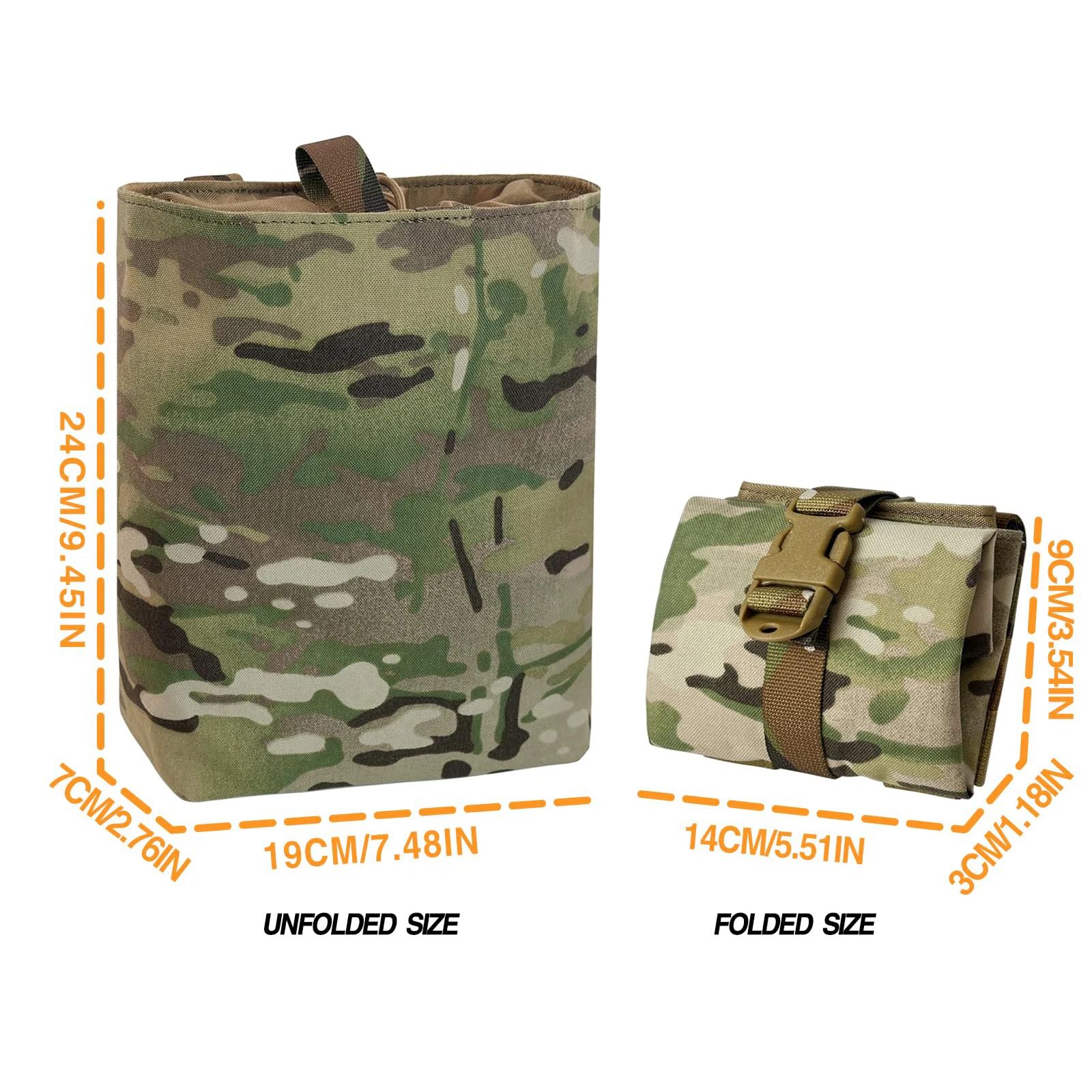 New Molle Folding Dump Drop Magazine Pouch Outdoor Camping Hunting Accessories EDC Foldable Recovery Mag Holster Waist Bag