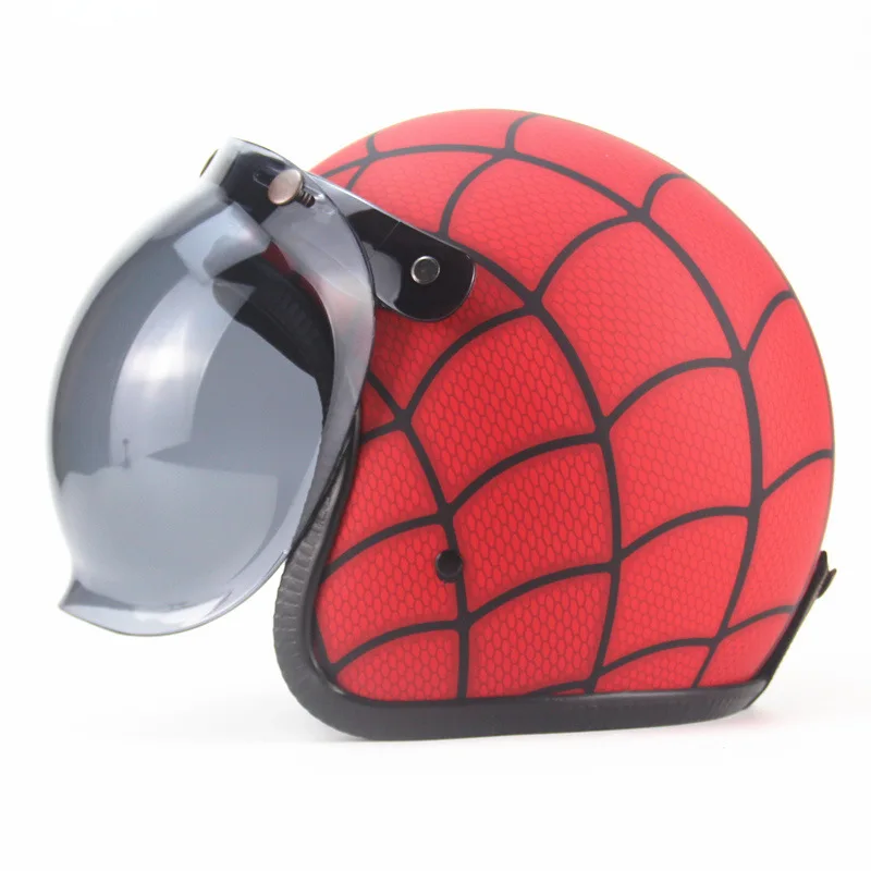 

Four Seasons Retro Helmet Leather Personalized Electric Vehicle Helmet
