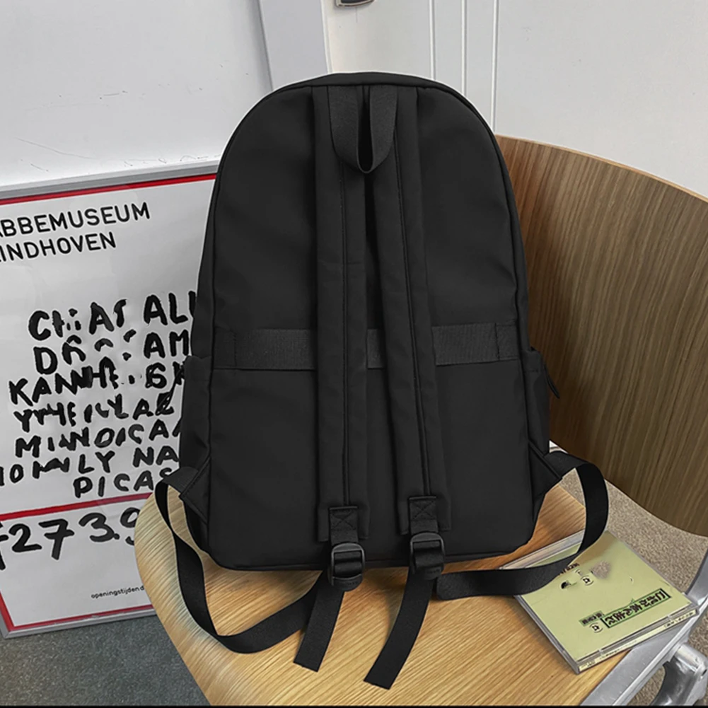 SYZM Nylon Letter Printed Backpack Large Capacity Student School Bags Fashion Travel Book Bag Casual Laptop Rucksack