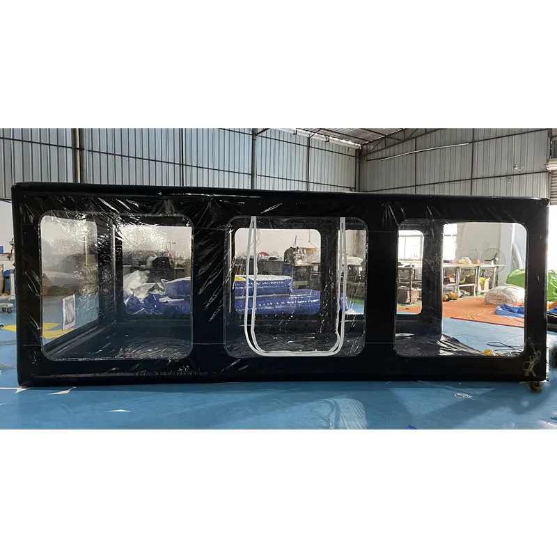 Portable PVC Inflatable Car Cover Tent Transparent Shelter for Home or Garage for Residential or School Outdoor Use