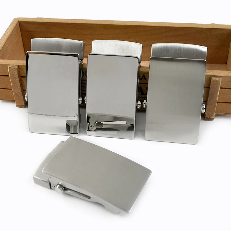 

Meetee 36/39mm Stainless Steel Belt Buckle Automatic Clasps for Waistband Head Roller Toothless Men's Belts Buckles Accessories
