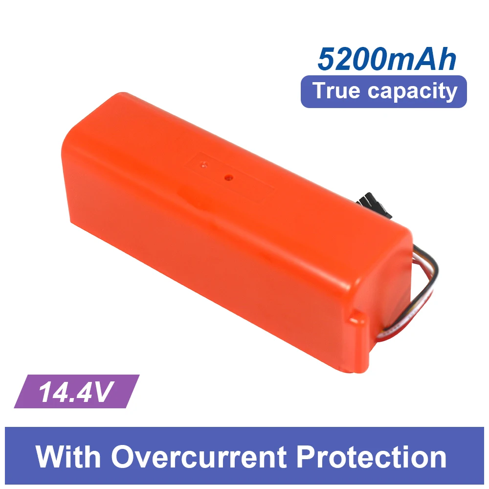 

NEW 14.4V 5.2Ah 5200mah P1904-4S2P-MM Battery-orange For Xiaomi Mijia 1C STYTJ01ZHM Robot Vacuum Mop Cleaner Accessories battery